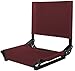 Cascade Mountain Tech Stadium Seat - Lightweight, Portable Folding Chair for Bleachers and Benches - Maroon, 17