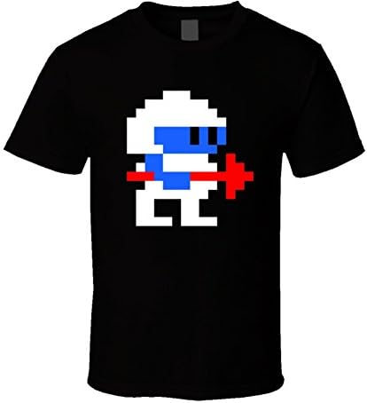 TSHIRTCZAR Cool Dig Dug Video Game Character 8 Bit Taizo Hori T Shirt M Black