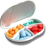 Pocket VitaCarry Pill Box w/4 Compartments Holds 16 Pills, color may vary (Pack of 2)