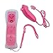 Wii Controller,Yudeg Wii Remote and Nunchuck Controllers with Silicon Case for Wii and Wii U（not Motion Plus） (Pink)