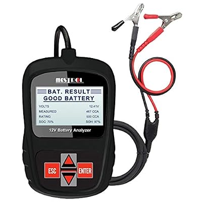 BT-100 Professional 6V12V Battery Tester 100-2000 CCA Automotive Battery Analyzer Test Tool Diagnose Car Boat Lawn Mower Marine Sealed Lead Acid ISS