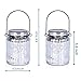 voona 2-Pack Solar Mercury Glass Jar Hanging Outdoor Light for Garden Decorations Outdoor Decor (Silver)