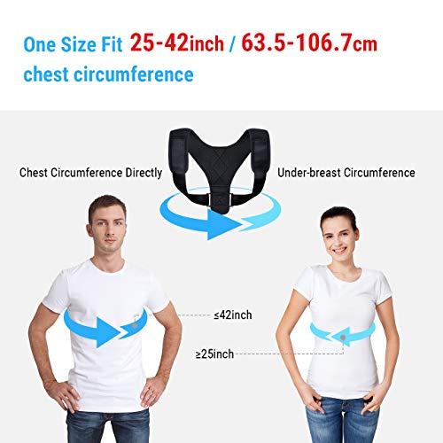 Back Posture Corrector, Atmoko Effective Back Brace for Men, Women and Teenagers, Adjustable Back Posture Corrector for Pain Relief of Shoulder, Back, Neck, Poor Posture Correction - Thumbnail 3