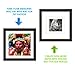 SpoiledHippo 10x10 Picture Frame Black (2 Pack) - Square Wood Photo Frames with Glass Cover - Made to Display 10 by 10 Inch Photos w/o Mat or 7.5x7.5 and 4x4 with Mats - Hanging or Standing