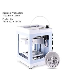 IUSE Desktop Impresora 3D de 4.3 x 4.3 x 4.3 in para kit de diseño con filamento PLA TF tarjeta de alta precisión extrusora única y no requiere montaje, Windows MAC Linux