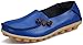 LabatoStyle Women’s Genuine Leather Flats Casual Moccasin Driving loafers Shoes (Royal Blue, 8.5 B(M) US)