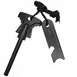 Greadio Emergency Survival Magnesium Fire Starter 6-in-1 Tool with 15000 Strikes for Camping, Hiking and Outdoors