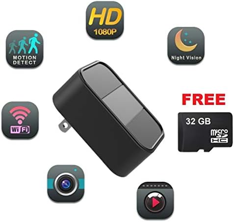 USB Hidden Camera WiFi - DENT Products - Free 32GB Micro SD Card, HD 1080p, Live Streaming Video, IR Night Vision, Motion Detection, Remote View, Supports 64GB