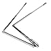 BEYST 2 pcs Dowsing Rods for Flexible Hunting Divining Ghost Witching Observe, Adjustable Detector Water Tool, Stainless Steel Measuring Instruments Accessories(Silver)