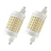 Attaljus R7s LED Bulb 78mm, J Type LED Bulbs Dimmable 80W Halogen Bulbs Equivalent, 10W 120V Double Ended J78 Floodlight, 3000K Warm White Light Bulb for Flood Lamp (2 Packs)