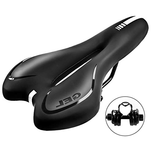 YLONGY Bike Seat,Mountain Bike Saddle Breathable Comfortable Gel Bicycle Seat with Soft Cushion Fit for Road Bike and Mountain Exercise MTB Bike Outdoor Cycling Riding