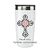 Vinyl Decal - Fancy Cross with Monogram for Yeti Tumblers Laptops Planners or Cars