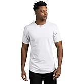 BYLT Mens Drop-Cut Men's T Shirt, Plain Tshirts for Men, Drop Cut Basic Crewneck Tee, Wrinkle Resistant, Stretch Fit