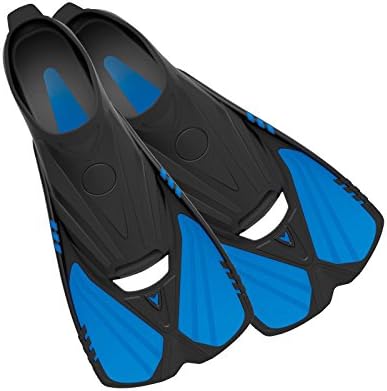 Deep Blue Gear Aqualine Short Fins for Snorkeling, Swimming, and Diving