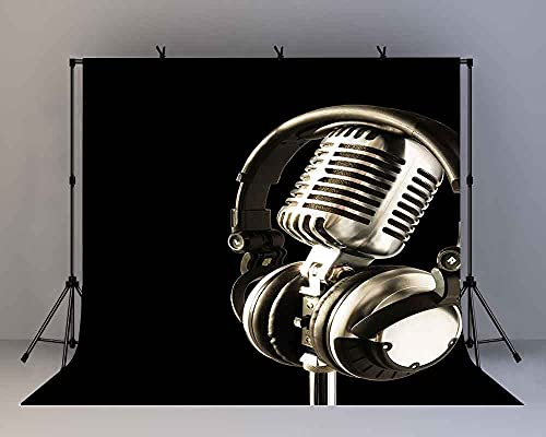 10x10ft Microphone Backdrop, Music Stage Happy Birthday Party Decorations at Amazon