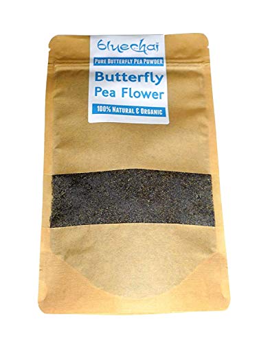 Organic Butterfly Pea Flower Powder - Natural Blue Food Coloring - 100% Organic Bluechai - Pure Powdered Butterfly Pea. Perfect for Beverages, Cakes and Culinary Delights Organic Butterfly Pea Flower Powder - Natural Blue Food Coloring - 100% Organic Bluechai - Pure Powdered Butterfly Pea. Perfect for Beverages, Cakes and Culinary Delights