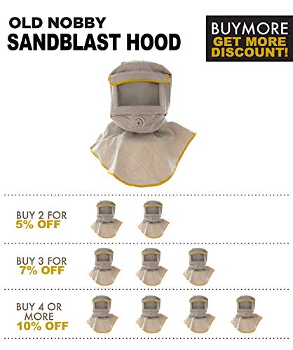 Sandblasting Hood with large viewing screen for anti dusk protection