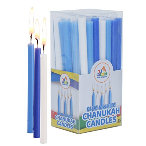 image for Long Chanukah Candles - Standard Size Diameter Fits Most Menorahs - Pr
