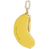 Mini coin purse fruit banana bag charm yellow color fit for airtag gift for girl women