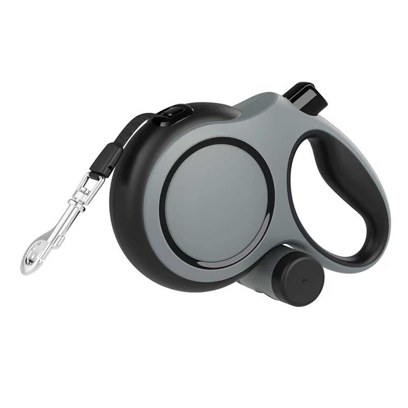 Angel Living Retractable Dog Leash 8 m with Lock Button and Poop Bag - 360° Anti-Twist - Very Strong (up to 50 kg)