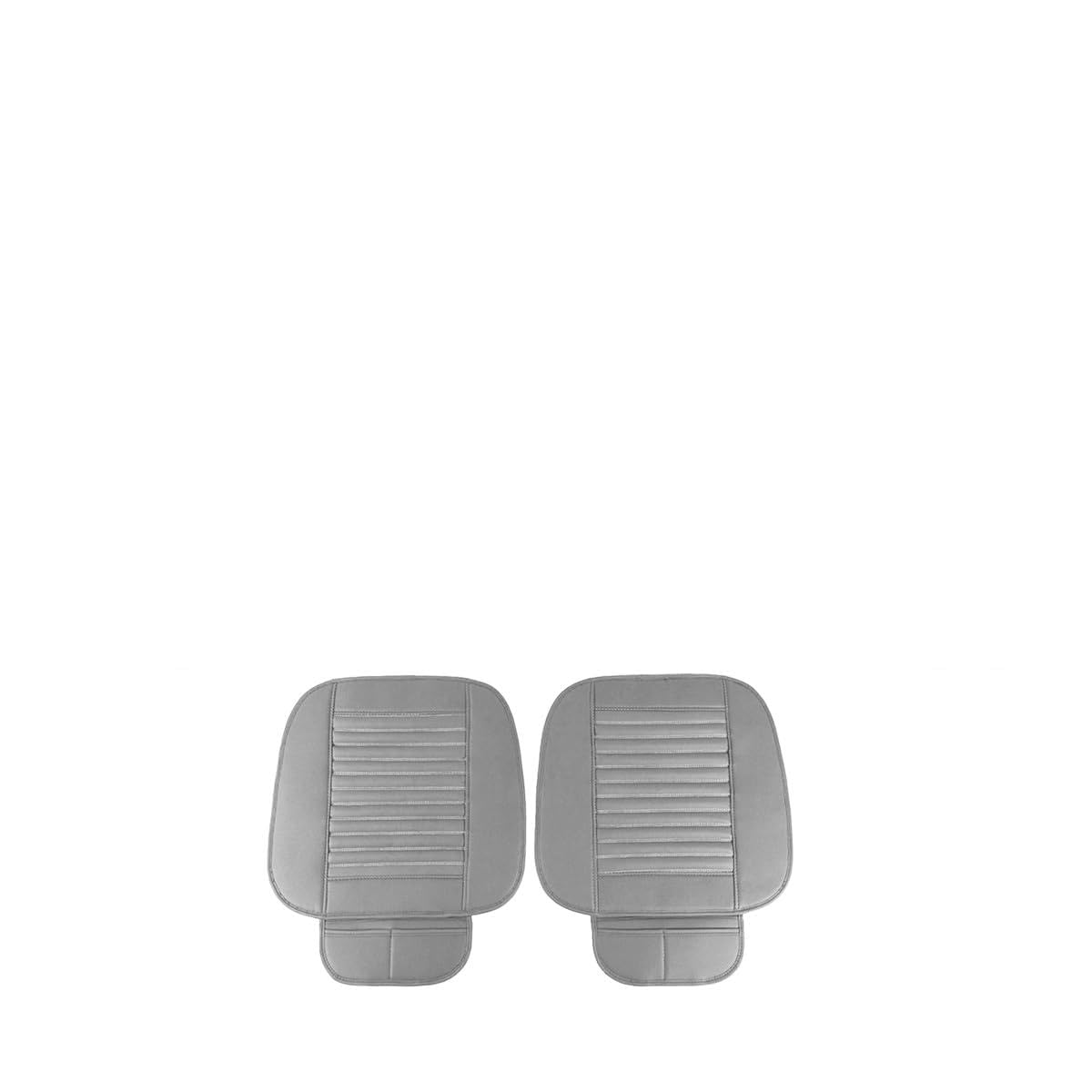 Photo 1 of zipelo 2 Pack Car Seat Covers for Front Seats, Breathable Leather Cushion Protector, Anti-Slip Driver Seat Padded with Storage Pockets, Auto Interior Decoration for Most Vehicles (Gray)