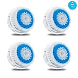4 Pack Deep Pore Facial Cleansing Replacement Brush Heads for Mia 1, Mia2, Mia3 (Aria), SMART Profile, Alpha Fit, Pro, Plus and Radiance