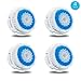 4 Pack Deep Pore Facial Cleansing Replacement Brush Heads for Mia 1, Mia2, Mia3 (Aria), SMART Profile, Alpha Fit, Pro, Plus and Radiance