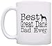 Dog Lover Gift Best Great Dane Mom Dad Ever Accessory Bundle 2 Pack Gift Coffee Mugs Tea Cups White
