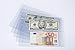 CONDORBOX Paper Money Holder Plastic Protectors Sleeves 10 Pages 20 Pockets Dollar Bill Currency Collection Supplies Protector 3.14'' x 8'' for Condorbox Binder Album