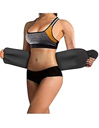 Lancs Sauna Waist Trainer Corset for Weight Loss Sport Workout Tummy Trimmer Fat Burner Sweat Wrap