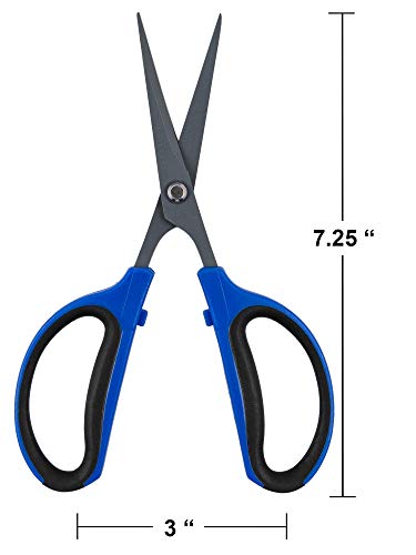 Happy Hydro 60mm Trimming Scissors, Premium Non-Stick Teflon Blades, Ergonomic Comfort Grip Handles