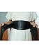 Women PU Leather Soft Self Tie Bowknot Band Wrap Around Sash Obi Belt Black