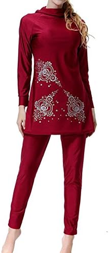 Janjunsi Muslim Swimsuit Women Islamic Arabic Burkini Full Cover Attached Hijab