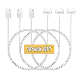 iPhone Charger 30 Pin Cable 6FT to USB Sync for iPhone 4 / 4S,iPad 1/2/3, iPod Touch, iPod Nano iPhone 3G / 3GS Case(3-Pack)