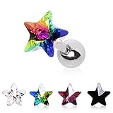 5 Surgical Steel Star Prism Cartilage Earring You get 1 Each of All 5 Colors