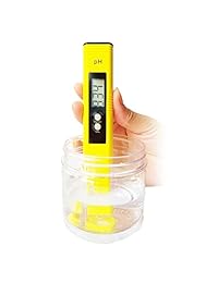 Risantec - Medidor de PH digital, mejor para acuario, piscina, jacuzzi, hidropónico, vino, resolución de calibración por pulsador .01 alta precisión + - .05 - Gran pantalla LCD - Satisfacción garantizada