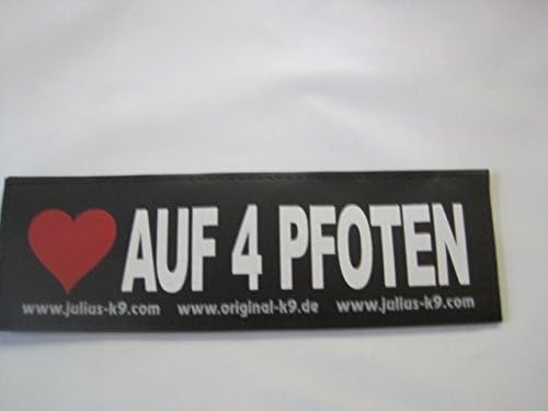 ♥ Auf 4 Pfoten (Large) Package of 2 Julius-K9 Labels for Harnesses
