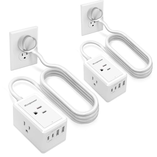 IECOPOWER Long Surge Protector Power Strip-with