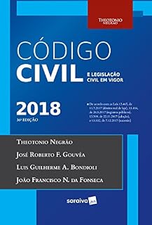 Livro Código Civil e Legislação Civil em Vigor 2018