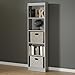 South Shore Narrow 5-Shelf Storage Bookcase, Soft Gray