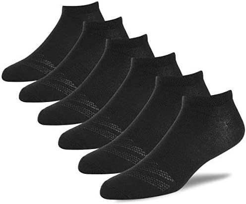 LITERRA Mens Low Cut Ankle Socks No Show Breathable Mesh Thin Short Sock 6 Pack