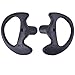 KEYBLU Universal Replacement Soft Silicone Open Ear Insert Earmould for Two Way Radio Earpiece Earmold Coil Tube Audio Kits UV-5R UV-B6 BF-888S UV-B5 (Black, 1 Pair Medium)