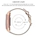 SWEES Leather Bands Compatible for Fitbit Charge 4, Charge 3 & Charge 3 SE Fitness Tracker, Genuine Leather Band Strap Wristband Replacement for Women Men Small Large, Black, Rose Gold, Beige, Brown