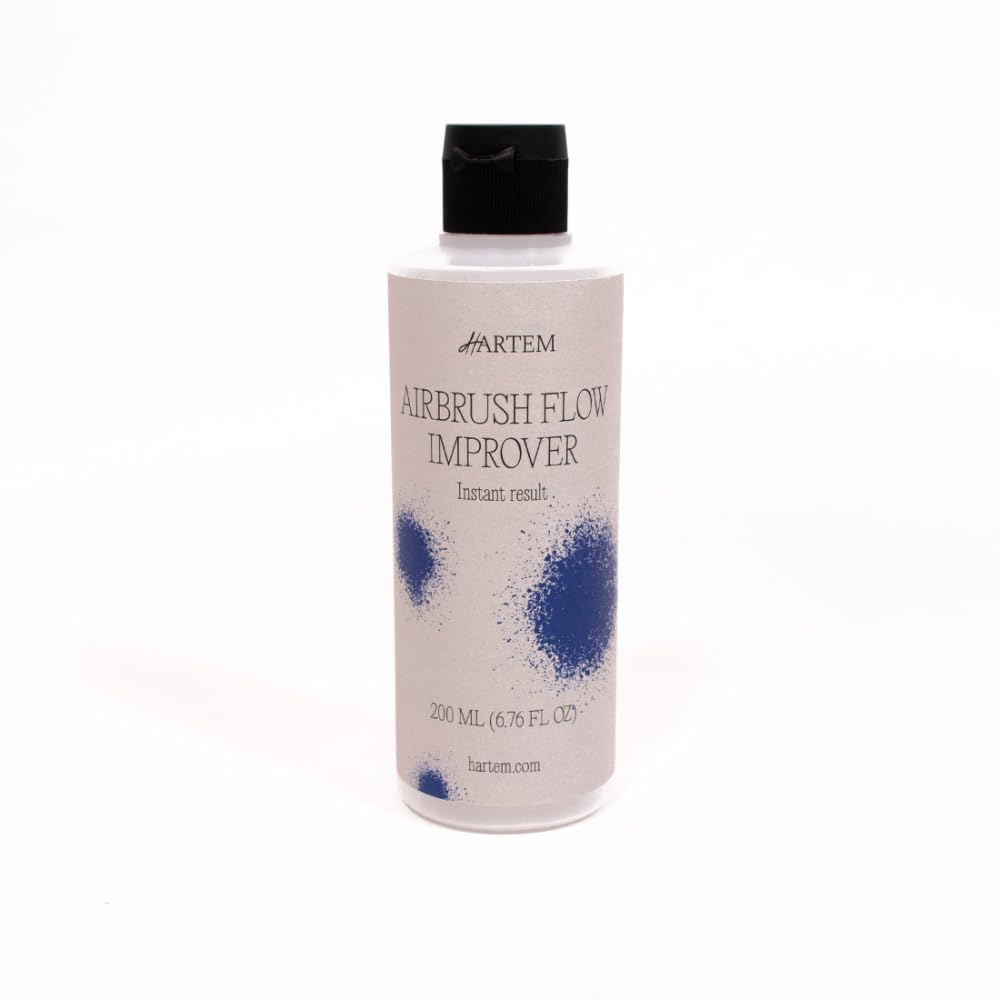 Hartem - Airbrush Flow Improver 200 ml (6.76 Fl Oz) with Anti-Spill Stopper | Reduces Surface Tension to Prevent Flashbacks and Marks and Delays Drying Time