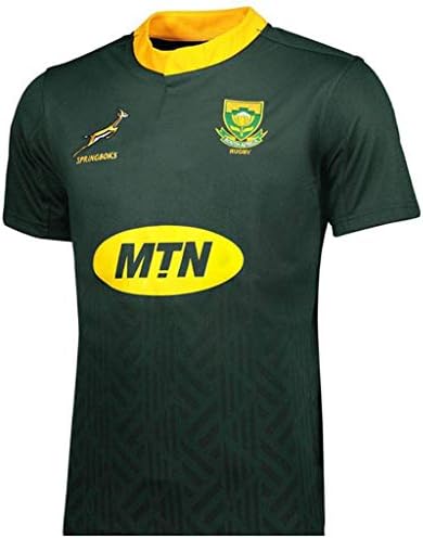 Wangxyan South Africa Mens Rugby Jerseys Running Fitness Rugby T Shirt Fan Shirts Lightweight Loose Sweat-Wicking Short Sleeve Adult Boys Tracksuit