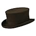 Men's Top Hat Wool Felt Hat - Brown