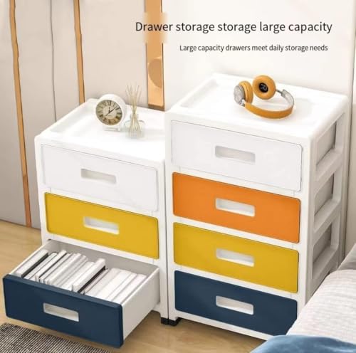 Plastic Drawer Storage Cabinet Toys Storage Box 5 Layer ，with Wheels containers for Kitchen Bathroom Storage Cabinet for Clothes,Toys,Bedroom