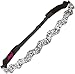 Hipsy Adjustable NO Slip Bling Glitter Forehead Headbands for Women Girls & Teens (Wave Gunmetal & Gold 2pk)