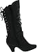 Lucky Top Kid's Back Lace-up Tie Zipper Closure Faux Leather Boots Tmpage-65k