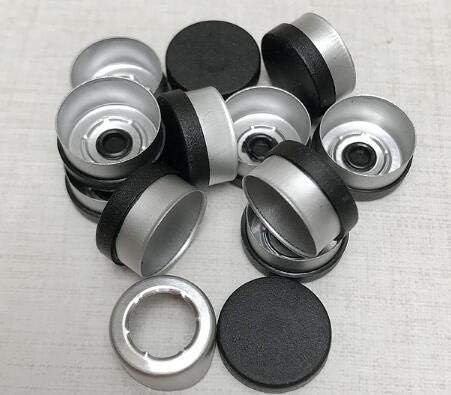 Tool Parts 200pcs/lot 13mm flip off cap color options pharmaceutical caps for crimp glass vial Aluminum plastic cap half tear - (Color: black half tear)